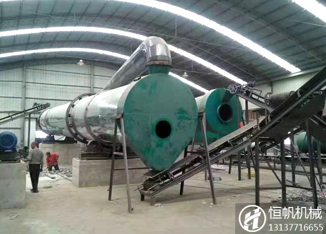 安徽年產3萬噸雞糞有機肥生產線現場(圖1) 安徽有機肥生產線