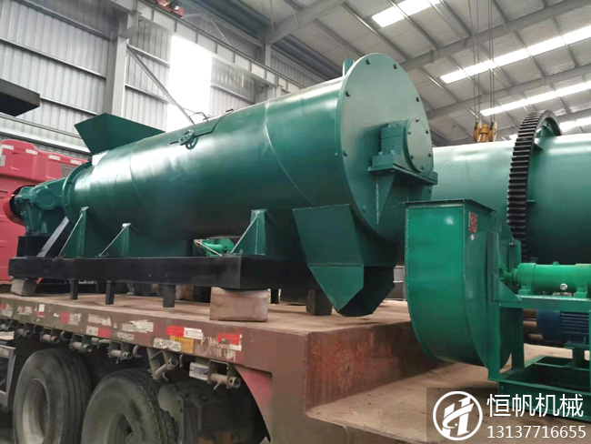 貴陽年產1萬噸雞糞有機肥生產線發貨(圖2) 貴州有機肥設備