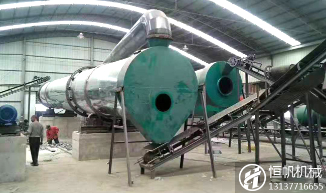 和化肥說(shuō)不!改良土壤有機(jī)肥料必不可少!(圖1) 有機(jī)肥生產(chǎn)線